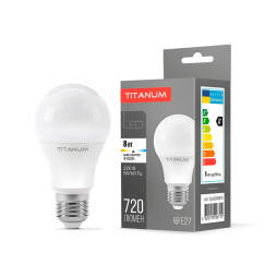 LED lamp A60 8W E27 4100K 220V (TLA6008274) TITANUM