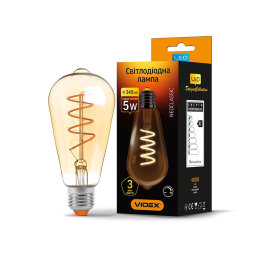 LED bulb ST64FASD 5W E27 2200K 198-242V bronze Filament (VL-ST64FASD-05272) VIDEX