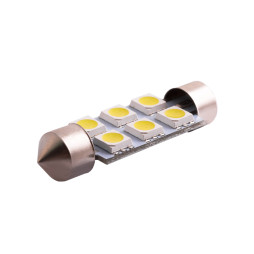 LED car lamp S85-41mm-6pcs 5050 white 24V LEDUA