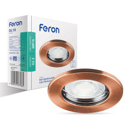 Built-in luminaire Feron DL10 under the lamp antique copper