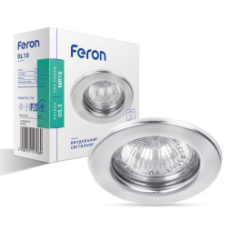Built-in luminaire Feron DL10 under the lamp silver