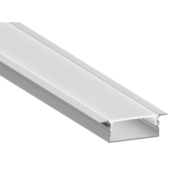 Aluminum profile for LED strip AL-16 2 meters anodized recessed LEDUA