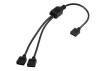 Connector RGB splitter 2x black LEDUA