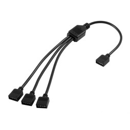 Connector RGB splitter 3x black LEDUA