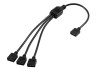 Connector RGB splitter 3x black LEDUA
