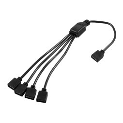 Connector RGB splitter 4x black LEDUA