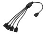 Connector RGB splitter 4x black LEDUA