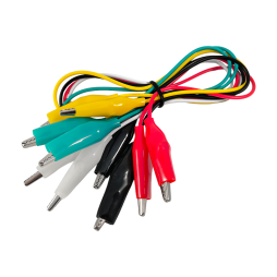 Crocodile in cambric 35mm with wire - 50cm (1 white+1 black+1 red+1 green+1 yellow) LM9146