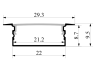 Aluminum profile for LED strip AL-16 2 meters anodized mortise "In places deformation" LEDUA