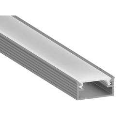 Aluminum profile for LED strip AL-02-4 2 meters anodized overhead LEDUA