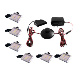 Set of square LED furniture lamps 6pcs 12W 220V white light LEDUA