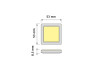 Set of LED square furniture lights 3pcs 6W 220V blue light LEDUA