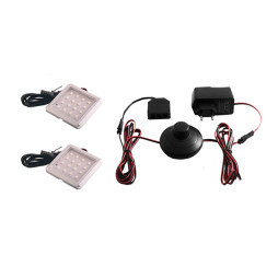 Set of LED square furniture lights 2pcs 4W 220V blue light LEDUA