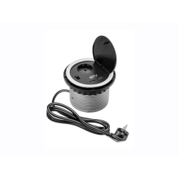 Extension cord 1 SCHUKO socket USB charging 5V 2A wire 1.5m gray GTV AE-BPW1S2UCH-80