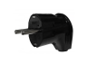 Angle plug with grounding black LMA027 Lemanso