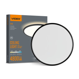 LED lamp with decorative lighting VIDEX DL5R 44W 3000K-4000K-5000K Black