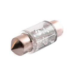 LED car lamp S10-31mm-4pcs round LED white 12V LEDUA