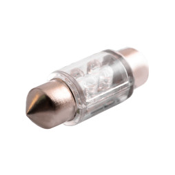 LED car lamp S10-31mm-4pcs round LED white 12V LEDUA