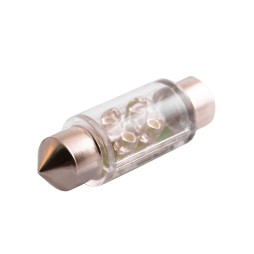 LED car lamp S10-36mm-4pcs round LED white 12V LEDUA