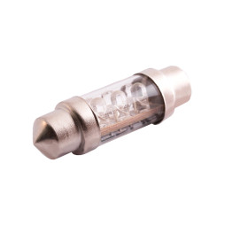 LED car lamp S10-36mm-6pcs round LED white 12V LEDUA