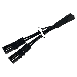 Connector splitter female + two female 40mm black LEDUA