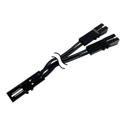 Connector splitter female + two female 40mm black LEDUA