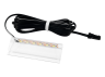 LED plastic clip for glass shelf lighting 6 cm 5V/DC neutral white light, black wire LEDUA