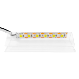 LED plastic clip for glass shelf lighting 6 cm 5V/DC white light, white wire LEDUA