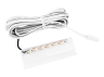 Set LED plastic clips for lighting glass shelves 6 cm, 2pcs, AAx4 pcs (without batteries) 6500K white wire LEDUA