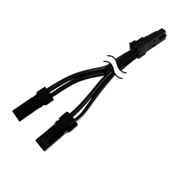 Connector splitter male + two male 40mm black LEDUA