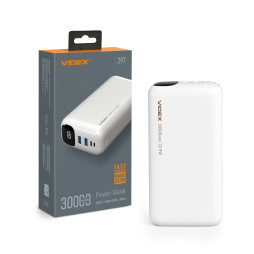 Power bank 30000mAh VIDEX VPB-297 22.5W White