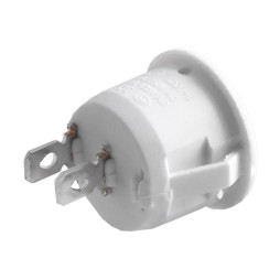 Switch KCD1-101-5;on-off 2pin round white LEDUA