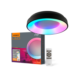 LED round surface-mounted lamp EDGE-RC-72W-BLACK RGB 175-265V (VLE-ERC-RGB-72B) VIDEX