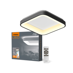 LED square surface-mounted lamp EDGE-SC-72W-BLACK 2700-6000K 175-265V (VLE-ESC-72B) VIDEX