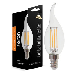 LED lamp Feron Filament LB-59 4W E14 2700K candle in the wind