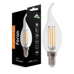LED lamp Feron Filament LB-59 4W E14 4000K candle in the wind