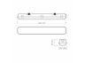 LED lamp IP65 linear under lamp 2xT8 VIDEX 0.6M 220V