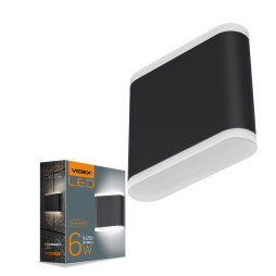 LED Architectural luminaire AR06 IP54 VIDEX 6W 2700K black