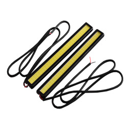 Daytime running lights COB-60, black body 12V white LEDUA