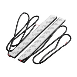 Daytime running lights COB-60, black body 12V white LEDUA