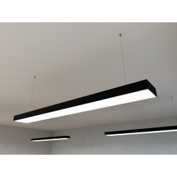 LED pendant linear lamp "N24-1600" 220V 90W white light black color LEDUA