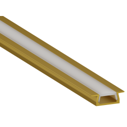 Aluminum profile for LED strip AL-01-1 2 meters gold mortise LEDUA