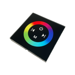 Controller with terminals RGB, black 12A 12-24V Touch panel 4 buttons #181