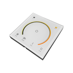 Controller with terminals W+WW 2-channel, white 8A 12-24V Touch panel 6 buttons #182