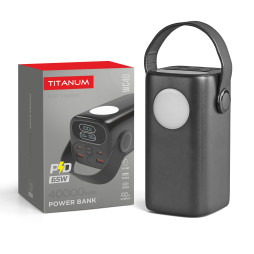 Power bank 40000mAh TITANUM WC40 PD65W Black