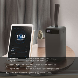 Power bank 50000mAh TITANUM 741S 22.5W Black