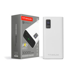 Power bank TITANUM 728S 30000mAh 22.5W White