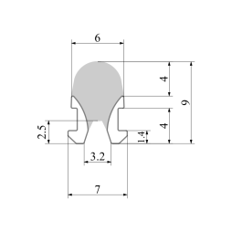 Neon diffuser 6x9mm yellow LEDUA