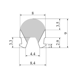 Neon diffuser 8x9mm yellow LEDUA
