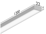 LED linear surface-mounted lamp "N15-1200" 220V 19,2W 6500k LEDUA
